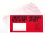 Lieferscheintaschen Dokumententaschen DIN lang 240 x 140 mm rot